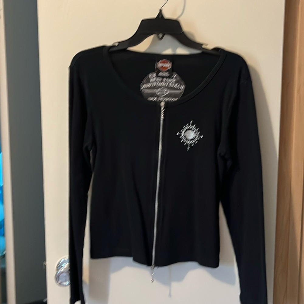 Harley Davidson zip up tshirt material